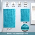 thumbnail image 4 of Civkor Bathroom Rugs, Bath Mats Set 2 Pieces Non Slip, 31x20 Plus 24x16Inch, Machine Washable, Soft Shiny Chenille and Quick Qry, Teal, 4 of 7