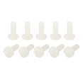 thumbnail image 1 of Unique Bargains Nylon Machine Screws, M4x10mm Slotted Pan Head Fasteners Bolts, White 50Pack, 1 of 4