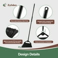 thumbnail image 6 of Heavy Duty Angled Broom for Outdoor/Indoor Use for Sweeping Patio, Garage, Stiff Bristles & Adjustable 59.8" Handle, Black, 6 of 8