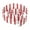 Red White, variant on Uxcell 35" L x 2" H Wood Miniature Mini Fairy Garden Picket Fence, Blue White