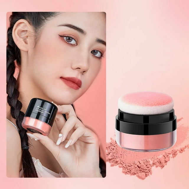Soft Mushroom Head Blush & Highlighter - 50g, Lightweight & Buildable, Natural Rosy Finish, Sensitive Skin Friendly, Long-Lasting Wear, Built-In Mirror, 4 Color Options