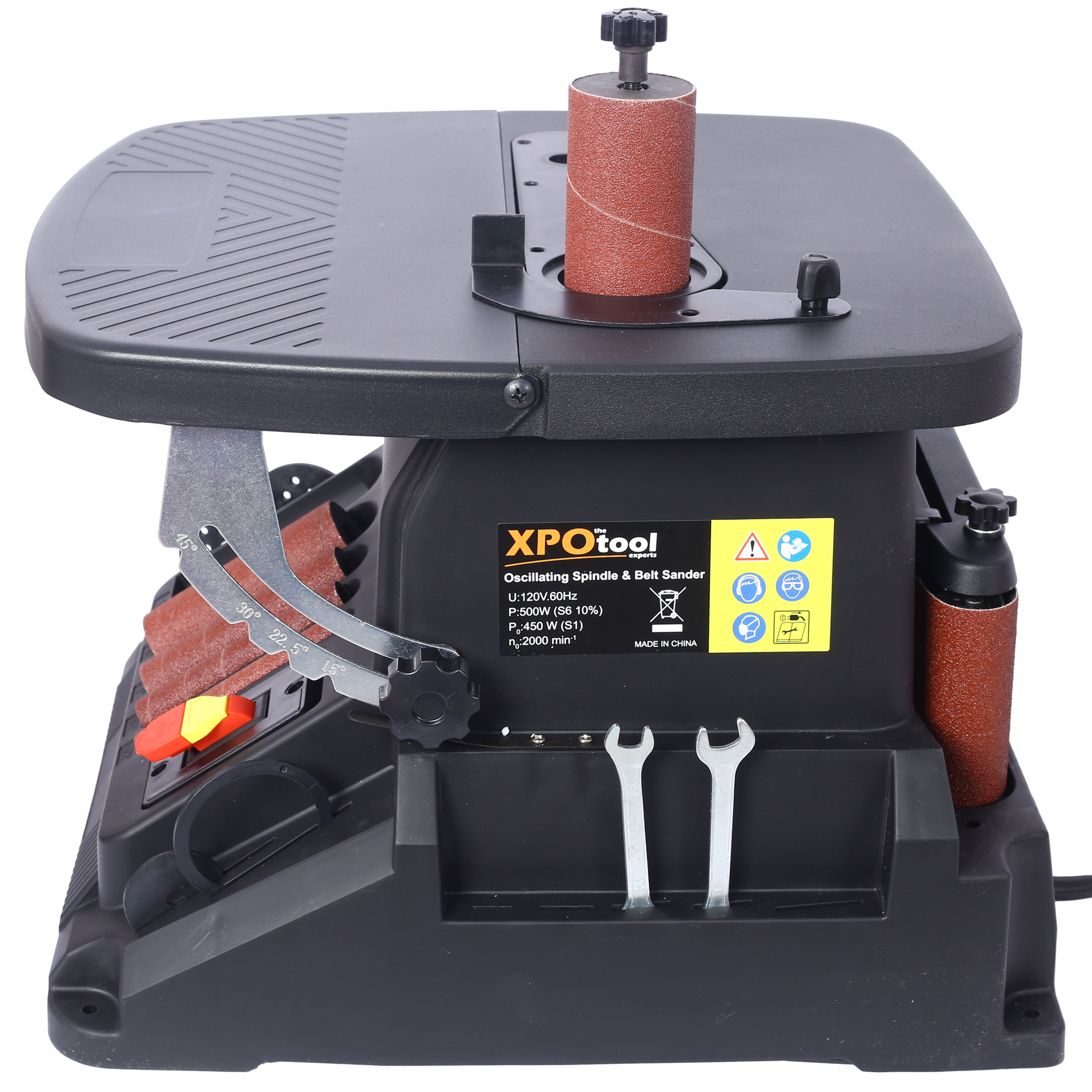 Cordless Drill Vertical Oscillating Spindle Sander & Belt Sander, 2 IN 1 Combination Woodworking Machine,Impact Driver