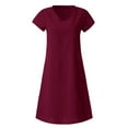 thumbnail image 5 of Summer Dresses For Women 2023 Maxi Cotton Plus Size T-Shirt Dress Cotton Summer Dresses Casual Cotton, 5 of 6