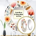 thumbnail image 3 of Designart "Pastel Floral Delicacy" Floral Rund Mirror For Wall Decor - Large Pink Round Print Mirror - Round Bohemian Mirror - Wall Mounted Round Large Mirror - 23" x 23", 3 of 6