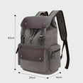 thumbnail image 2 of Mochila de lona encerada impermeable, bolsa para computadora portátil de negocios, mochila para senderismo al aire libre, 2 of 7