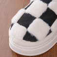 thumbnail image 2 of Pantufla Zapatos de algodón para el hogar a cuadros para mujer y hombre, pantuflas cálidas y peludas para interior y exterior DQrwqpou Tenis De Mujer Tenis De Hombre, 2 of 7