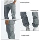 thumbnail image 4 of Pantalones de pierna recta para hombre, con cordón, holgados, informales, largos, con dos bolsillos laterales, para vacaciones, viajes, oficina, gris, XL, 4 of 8
