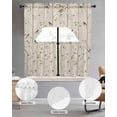 thumbnail image 2 of Sparrow Swag Kitchen Curtains Sets for Windows 24 Inch Length, Spring Birds on The Branches Retro Country Beige Short Window Curtain Panels Swags Valances and Tiers 3 Piece Set for Cafe/Dining Room, 2 of 5