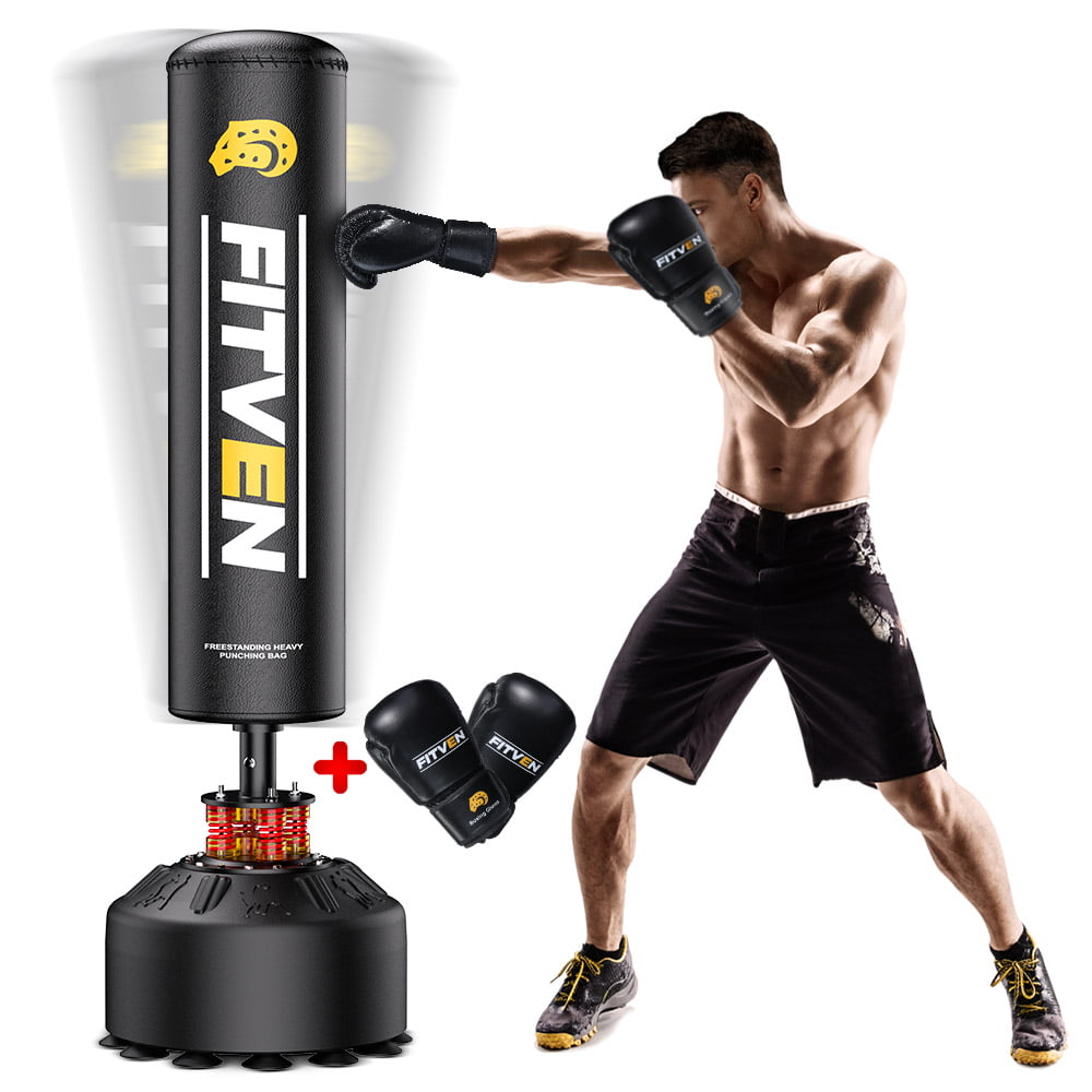 Heavy-duty Boxing Punching Bag Rack Free Standing Boxing Bag For Home Fitness US 