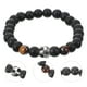 thumbnail image 5 of Pulsera de piedra natural, pulsera de cuentas elásticas, pulsera con dijes de baloncesto, 5 of 7