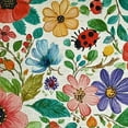 thumbnail image 6 of Autua Flowered Fabric Ladybugs Watercolor Round Tablecloth 100% Polyester 31"-35, 6 of 8