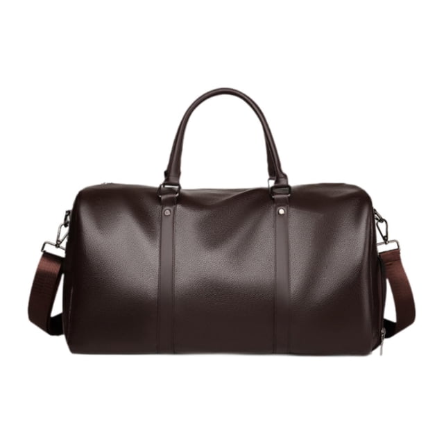Bolsa de viaje con cierre impermeable, ligera y portátil, para gimnasio. marrón