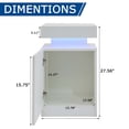 thumbnail image 4 of Nightstand Set Of 2, Wooden Night Stand With LED Lights, Modern Bedside Table With Storage Cabinet, White, 4 of 6