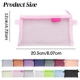 thumbnail image 3 of Large Capacity Zipper Mesh Pencil Pouch, 4.7"x8" Pencil Bag Pouch Pen Case, Clear Stationery Organizer Mesh Zipper Pouch Bags for Office College Travel Exam Supplies, By Preplabs, 3 of 3