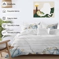 thumbnail image 3 of Thanksgiving Blue Bedding Duvet Cover Set King 4 Pieces Pumpkin Leaf Autumn Botanical Farm Wood Grain Bedding Set with Zipper Closure,1 Comforter Cover 92x106 Inches 1 Flat Sheet & 2 Pillow Cases, 3 of 7