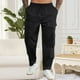 thumbnail image 1 of Ceisia Men's Gift Cargo Pants Relaxed Fit Mid-Rise Elastic Waist Polyester Multi-pocket Snap Button Drawstring Pants, 1 of 7