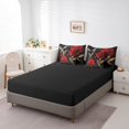 thumbnail image 4 of Hummingbird Queen Comforter Set 7 Piece,Red Rose Bed in a Bag,Romantic Flowers Bird Wild Animals Bedding Comforter Sets with 1 Comforter,2 Shams,2 Pillowcases,1 Flat Sheet,1 Fitted Sheet, 4 of 5