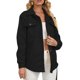 thumbnail image 1 of Chaqueta de invierno de moda para mujer, color sólido, cuello vuelto, manga larga, bolsillo de un so Abanopi Grande, 1 of 7