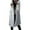 Gray, variant on IROINNID Women's Hooded Puffer Coat Solid Color Long Sleeve Warm - Gilet Waistcoat Body Long Jacket Coat Outerwear, Black