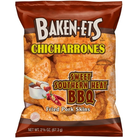 Baken-Ets Chicharrones Sweet Southern Heat BBQ Fried Pork Skins 2.375 oz. Bag