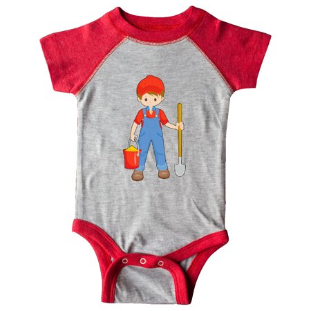 

Inktastic Farming Boy with Bucket and Shovel Gift Baby Boy or Baby Girl Bodysuit