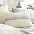 thumbnail image 2 of Carine Woven Modern Pillow Cover in Ivory, 2 of 9