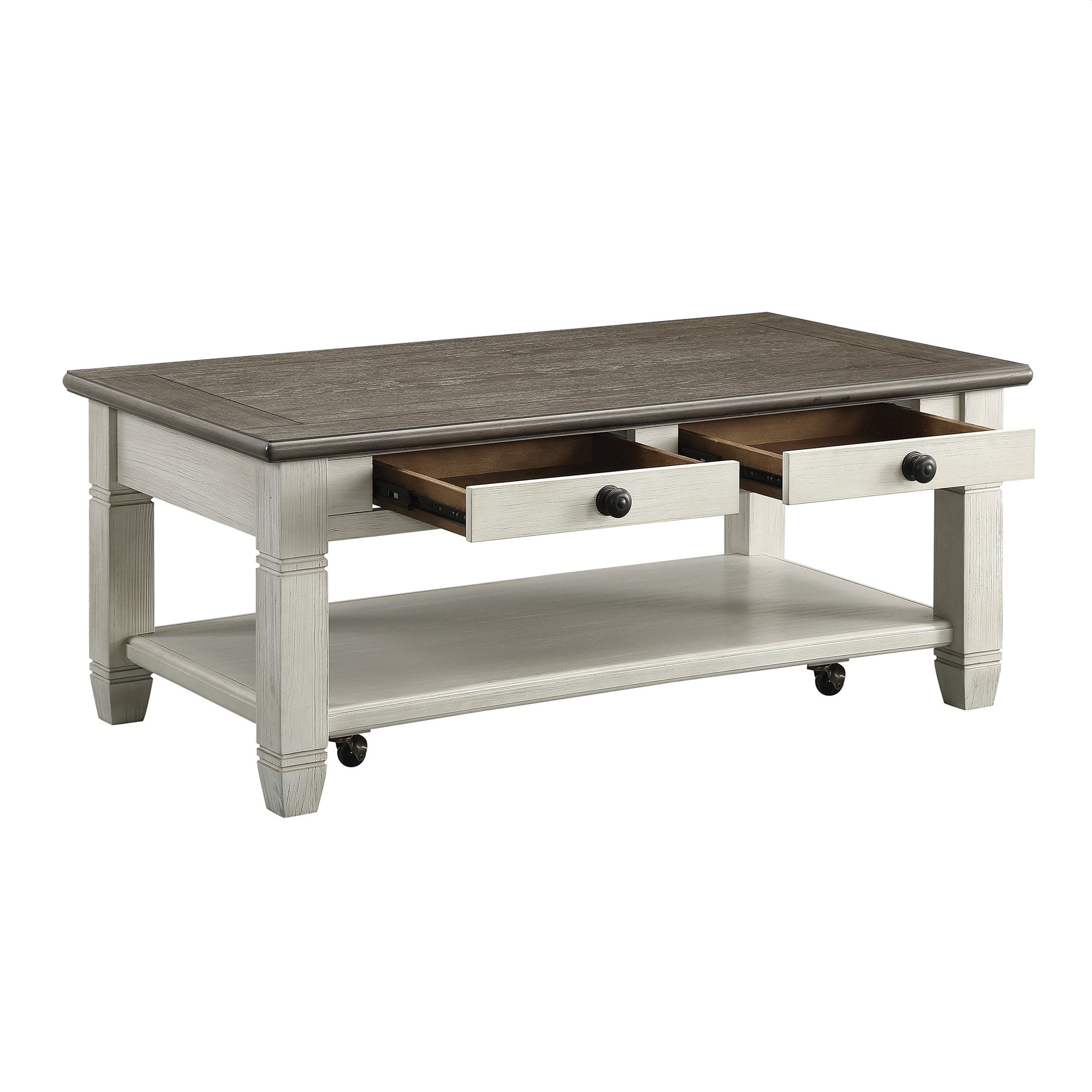 OakvillePark Bedos Coffee Table, Rosy Brown/Antique White
