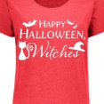 thumbnail image 3 of Inktastic Happy Halloween, Witches Women's Plus Size T-Shirt, 3 of 4