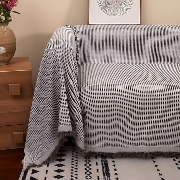 AUQ Cotton Sofa Cover Chenille Sofa Towels Furniture Protector 1 2 3 4 Seat Washable