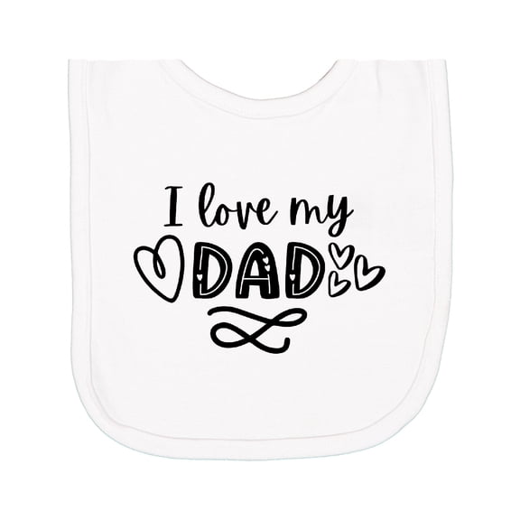 Inktastic I Love My Dad with Hearts Newborn Bib