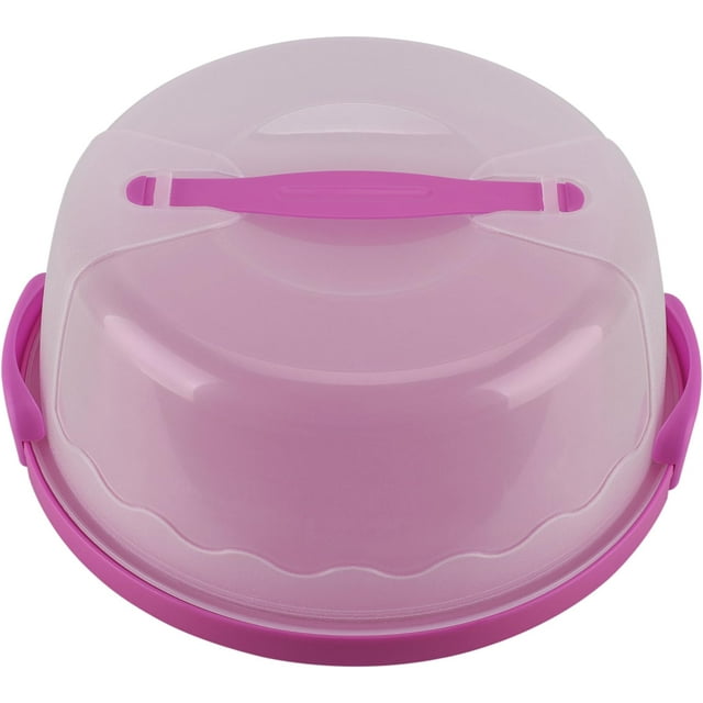 Woeilo Portable Cake and Cupcake Carrier / Storage Container - 10.4" Diameter (Inside Cover), Translucent Dome - Perfect for Transporting Cakes, Cupcakes, Pies, or Other Desserts (Purple