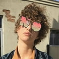 thumbnail image 4 of Riforla NO Party Rimless Irregular Design Sunglasses for Both Men and Women Street Glasses Gifts for Her Him E, 4 of 4