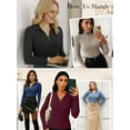 thumbnail image 6 of Anygrew Womens Sweater Long Sleeve Knit 2025 Fall Quarter Zip Fitted Business Casual Work Warm Pullover Tops, 6 of 9