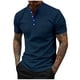 thumbnail image 4 of Ceisia Men's Relaxed Fit Stretch Stand-Up Collar Short Sleeve Shirt - Ribbed Texture with Contrast Trim Navy S Gifts, 4 of 5