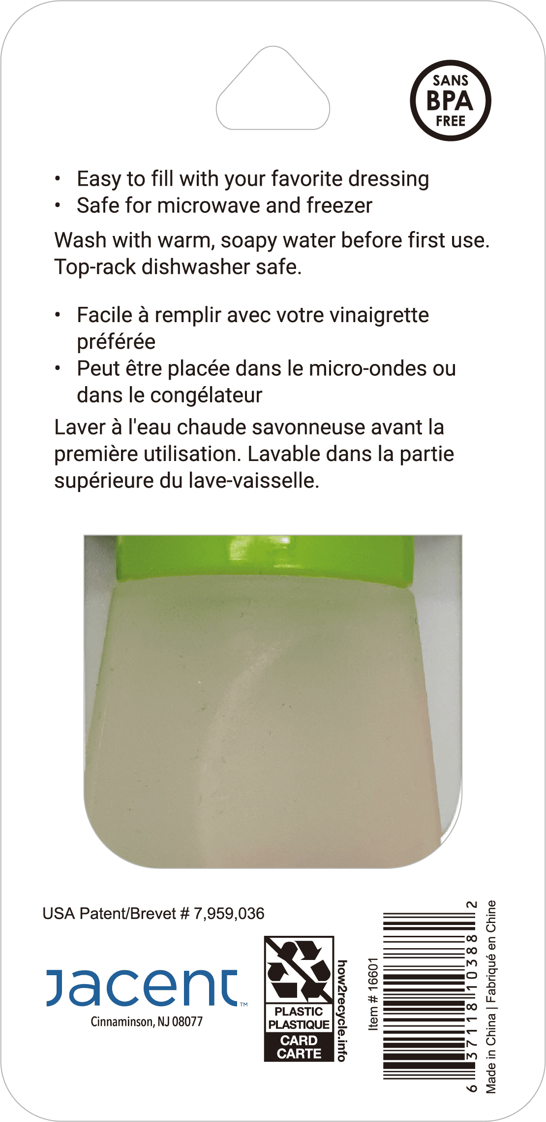 Salad Dressing Tote 2 Ounce