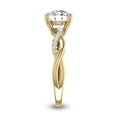 thumbnail image 5 of SZUL Women's Agatha Twisted Pave Ring with IGI Certified 2 Carat Lab-Grown Round Diamond in 14K Yellow Gold, 5 of 6