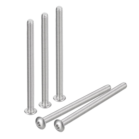 #8-32x2-1/2" Button Head Socket Cap Screws, 20 Pack 304 Stainless Steel Screws