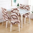 thumbnail image 2 of Dining Room Chair Covers Set of 4, Stretch Spandex Kitchen Chair Covers Removable Washable Parsons Chair Slipcovers Protectors Covers for Dining Room, Party (4Pcs, LineB), 2 of 6