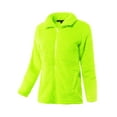 thumbnail image 2 of A2Y Women's Soft Sherpa Front Zipper Side Pockets Jackets Neon Lime 3XL, 2 of 3