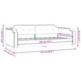 thumbnail image 4 of vidaXL Day Bed Dark Grey 100x190 cm Fabric, 4 of 5