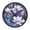 Purple Magnolia Flowers, variant on Voice Activated Clock with Glow Light 12 Inch Large Silent Wall Clock Battery Operated for Home Decor Purple Leaves