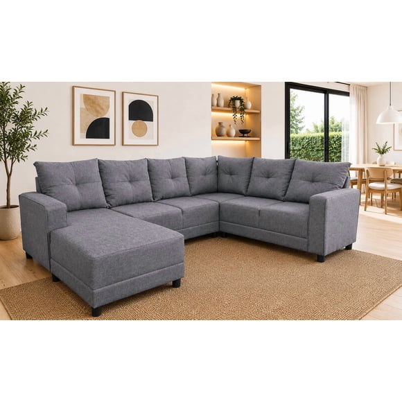 Sala Esquinera en U El Bazar Store Hera Gris Plata 160x275x215 cm