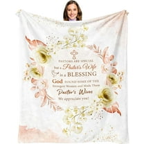 Pastor Wife Appreciation Gifts Blanket 60" x 50" - Pastors Wife Gifts - Gifts for Pastors Wife - Pastor Wife Appreciation Gifts for Women - Gifts for Pastor's Wife