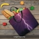 thumbnail image 5 of Easygdp Thunderstorm Violet Purple Bolsa Tote para Mujer, Bolso de Hombro para Trabajo, Playa, Viajes, Compras y Supermercado, 5 of 7
