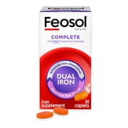 Feosol Complete Iron Supplement with Bifera, Supports Red Blood Cell Production and Reduces Side Effects, 30 Caplets