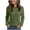 Green, variant on Women's Solid Waffle Weave Long Sleeve Shirts, Crew Neck Breathable Casual Pullover Tops for Weekend Outing S-XXL