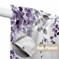 thumbnail image 4 of Swag Valance Curtains for Windows, Purple Eucalyptus Leaves Light Filtering Kitchen Curtains with Rod Pocket, Summer Leaf Watercolor Window Treatment Valances for Living Room, 36x36 - 2 PCS, 4 of 9