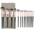 thumbnail image 1 of 14 brochas de MAQUILLAJE Unique Bargains Correctores de POLVO de base con bolsa de almacenamiento gris, 1 of 7
