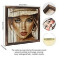 thumbnail image 2 of Woman Portrait Blue Eyes Hatched Wood Wooden Sign Wall Plaque - Vintage Art Decoration, Wall Decoration - Ideal Gift For Home Decoration, Living Room, Bathroom, Bedroom, Garden, Dining, Bar, Cafe,, 2 of 7