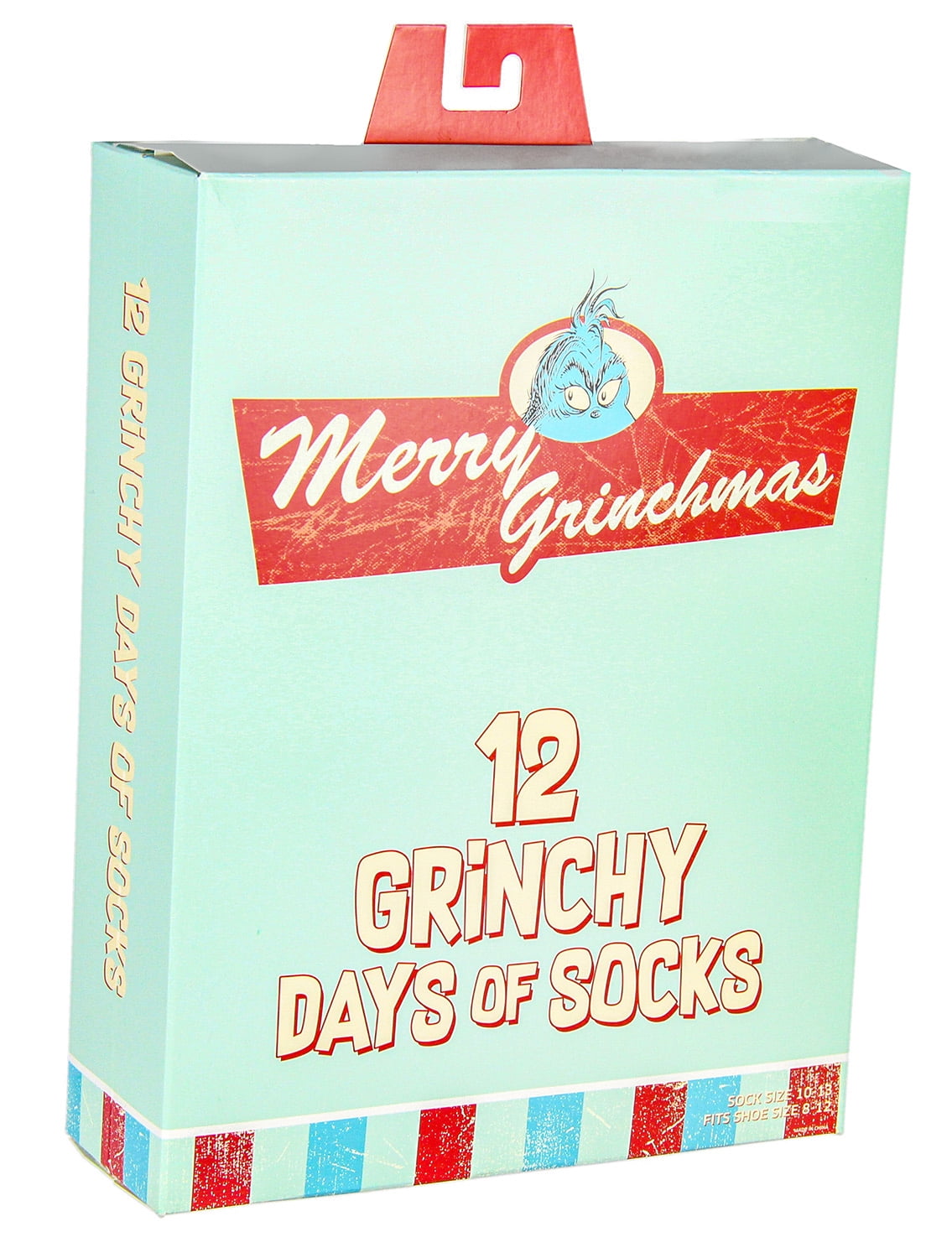 The Grinch Merry Grinchmas 12 Grinchy Days Of Socks Mix and Match Gift Box Set